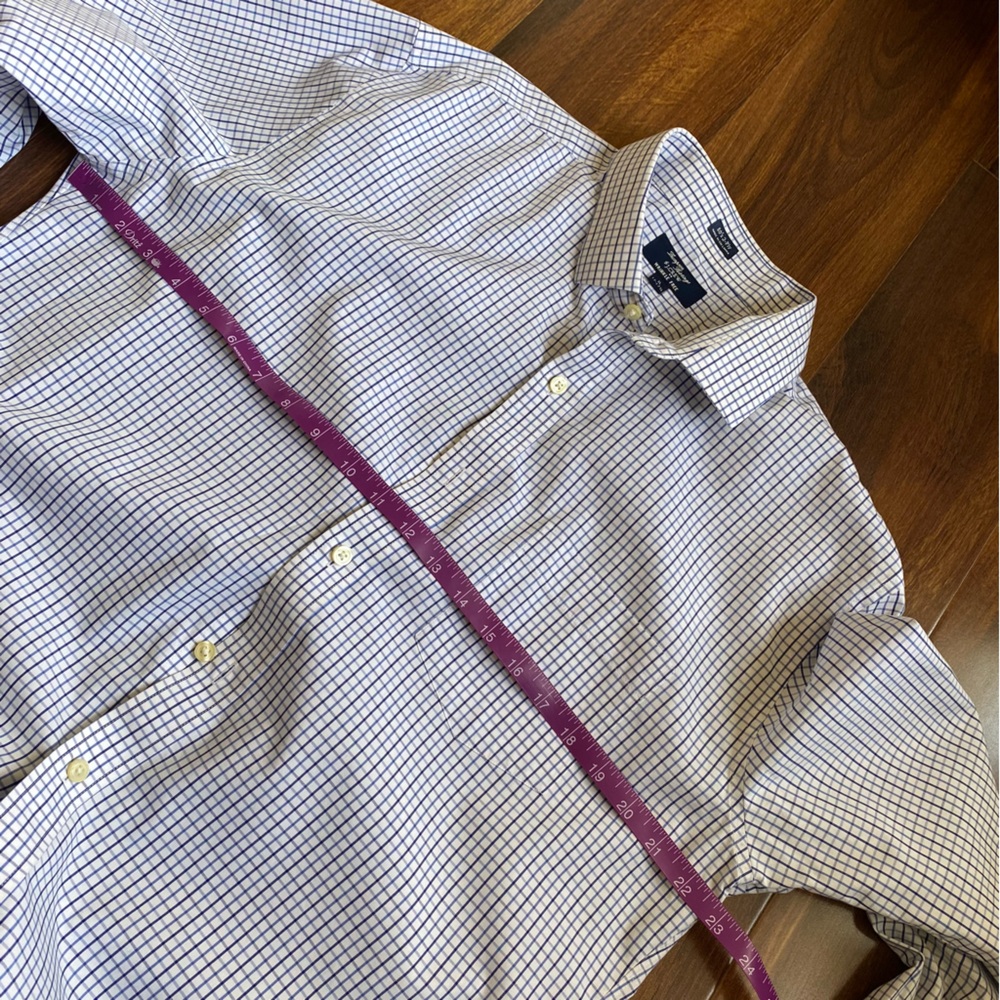 J. Crew Thompson Shirtings 80s 2-Ply Pocket Checkered Button Down Shirt *Rip* - Picture 7 of 9
